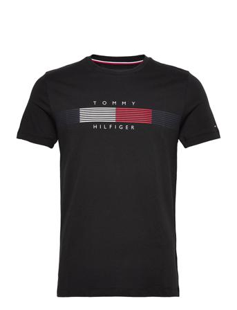 Chest Corp Stripe Graphic Tee T-shirt Sort Tommy Hilfiger