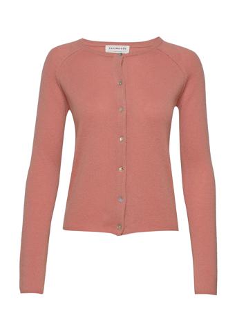Wool & Cashmere Cardigan Ls Neuletakki Vaaleanpunainen Rosemunde