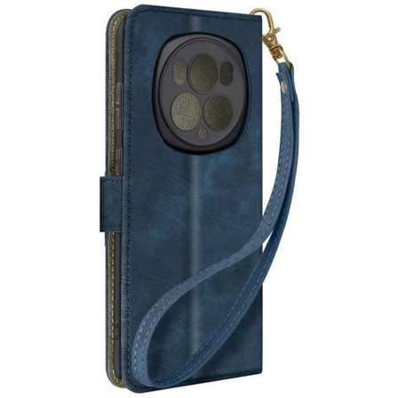 Smartphonefodral - Honor - Magic 6 Pro - Borstad Effekt - Plånbok - Videostöd