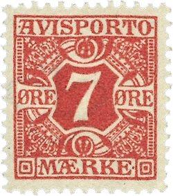 Danmark 1907 - Avisportomærke AFA 3 - Ubrugt