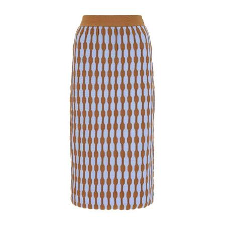 Tory Burch, Midi Skirts Niebieski, Kobieta, Rozmiar: S