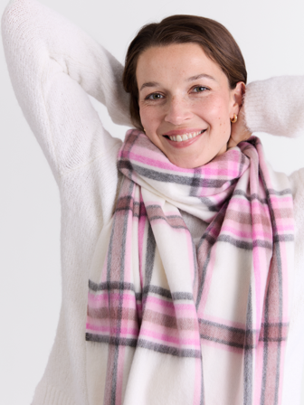 MATCH - Nataly skjerf - Va Vite - Str. ONESIZE - Dame - Tilbehør - Rosa - 40% polyester - resirkulert, 25% ull, 15% viskose, 15% akryl og 5% nylon