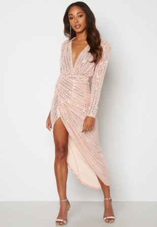 John Zack Sequin Rouch Maxi Dress Klær