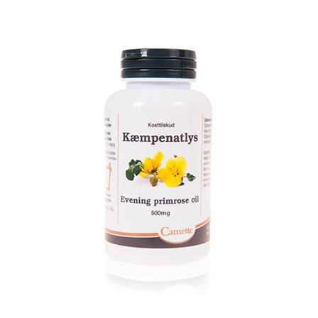 Camette Kæmpenatlysolie Evening Primrose Oil 180 kaps., Helse & Madvarer, Andre Kosttilskudsolier, Kæmpenatlysolie / Omega-6