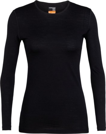 Icebreaker W's Oasis LS Crewe 200 Black