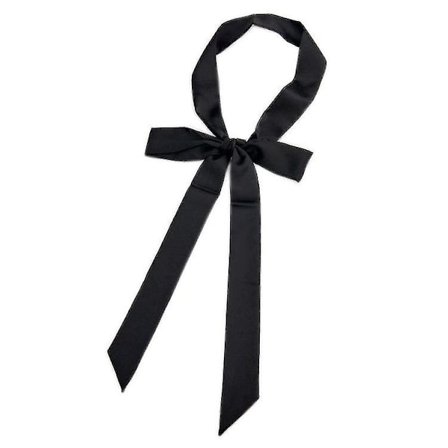 Enfärgad halsduk slips, dam elegant lång smal halsduk slips midjebälte, 3 st flerfärgad