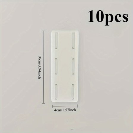 10 st Självhäftande Stansfri Grenuttag Hållare Väggmonterad Kabelorganiserare Vit