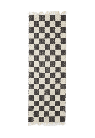 Åhléns Home Matta i jute CHECK 70x200 cm Mattor Grå ONESIZE