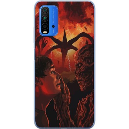 Yhteensopiva Puhelinkuori Xiaomi Redmi Note 9 4G Satumaista moskeijaa pastelliväreillä, roikkuvilla lyhdyillä, tähdillä ja puolikuulla pilvien jo