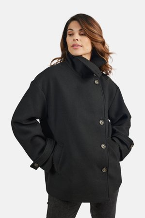 B. COPENHAGEN - Uld Jakke - Sort - Oversize