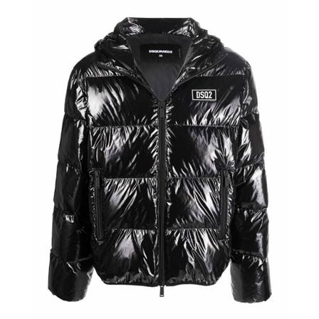 Dsquared2, Down Jackets Zwart, Heren, Maat:XL