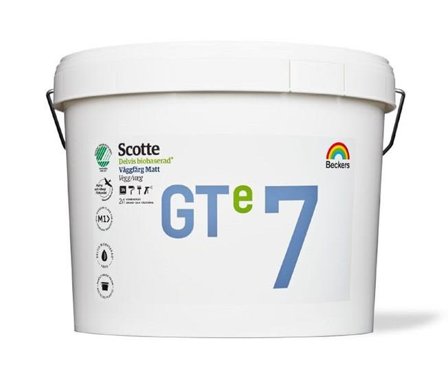 Beckers Grund- och täckfärg, Scotte GTe 7 matt, 9L, Vit, Färg & tapeter