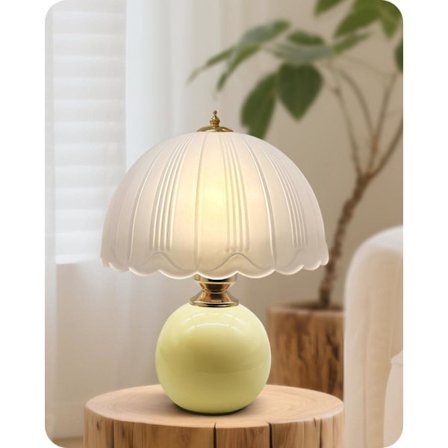 Bordlampe Retro Svamp Bordlampe til Soveværelse & Stue med Varmt lys/3-farvet lys_OF