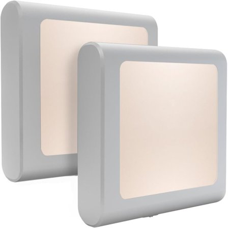 2 stk. Stikkontakt LED Natlampe med Automatisk Skumring til Daggry Sensor