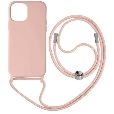 Coque - AVIZAR - iPhone 12 och 12 Pro - Semi-rigid - Rem 80cm - Rosa