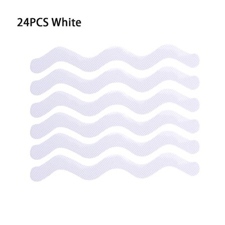 24ST Anti-Slip Strips Bath Safety Strips WHITE S-SHAPED