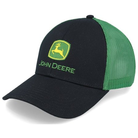 John Deere - Svart trucker Keps - Logo Black/Green Trucker @ Hatstore