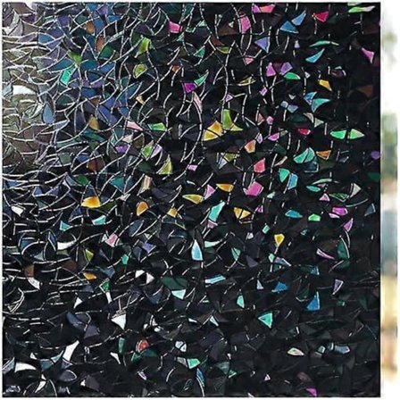 17,5 x 78,7 tommer Vinduesfilm, Total Lysblokerende Privatlivs Vinduesafdækning, Farvet Glas Vinduesfilm Nuancer til Hjemmet, Rumformørkende Dagsøvn 