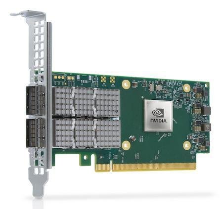 NVIDIA ConnectX-6 Dx EN - Crypto-frakoblet med Secure Boot - nettverksadapter - PCIe 4.0 x16 - 100 Gigabit QSFP56 x 2