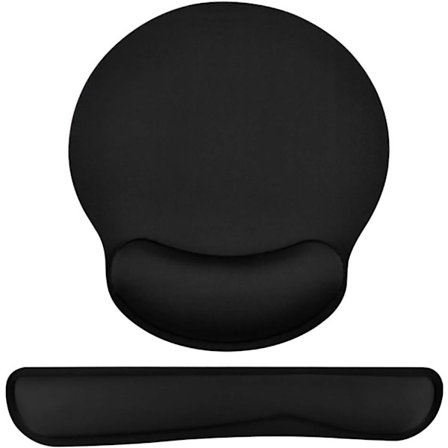 Musematte, for datamaskin/laptop, sklisikker gummibase med håndleddsstøtte i memory foam for å lindre smerte og karpaltunnelsyndrom