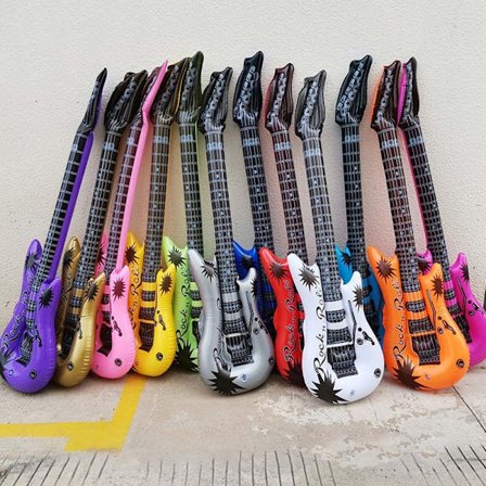 6 stk oppblåsbar gitar rock gitar leketøy RANDOM COLORA A