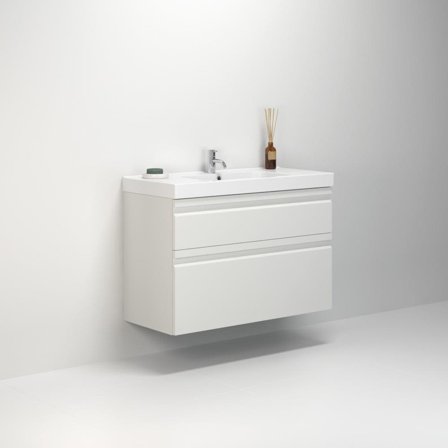 Dansani Luna Menuet Kommodpaket 101 cm Vit matt, Badrum