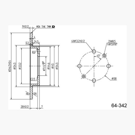 Bromsskiva - Biltema