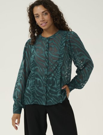 Cream Cryana Shirt - Green - 38