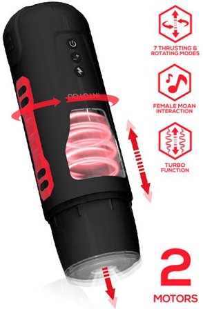 Pyro Advanced Thrusting, Rotating & Moaning Masturbator - Woome.pl