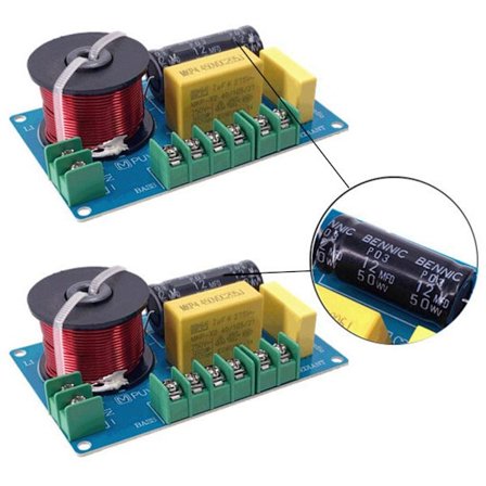 2 stykker høy middels bass 3-veis frekvensdeler Sveisefri for DIY-høyttalere