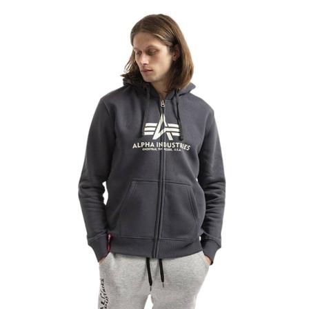 Alpha Industries, Bluza męska Alpha Industries Basic Zip Hoody 178325 136 XXL Szary, Mężczyzna, Rozmiar: L
