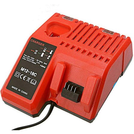 Erstatningsoplader til Milwaukee M18 M12 18V 220V Batteri Kompatibel med Milwaukee 12V 14V 18V M12 18C Dobbelt Oplader