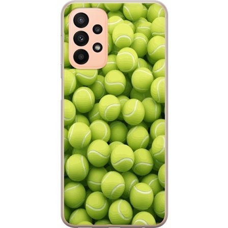 Kompatibel Mobilcover til Samsung Samsung Galaxy A23 Mønster af grønne tennisbolde i høj detalje, sporty motiv med gentagende tekstur og stærke fa