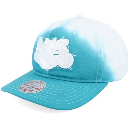 Mitchell & Ness - Azul unconstructed Gorra - Charlotte Hornets Dip Dye Pro Teal Dad Cap @ Hatstore