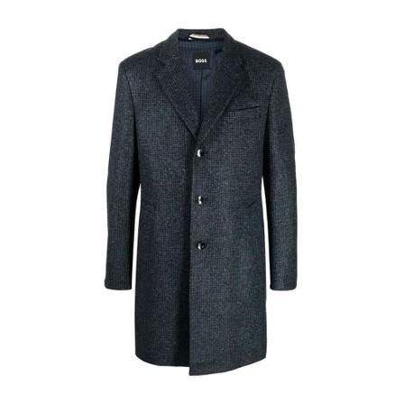 Hugo Boss, Single-Breasted Coats Niebieski, Mężczyzna, Rozmiar: M