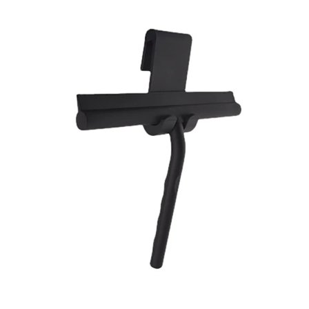 Silikoneskraber til brusebad med kerne af rustfrit stål (sort)