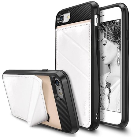 Ringke Skal Med Korthållare och stativ till iPhone 7/8/SE 2020 - Vit