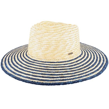Brixton - Joanna Festival Hat Honey/Joe Blue Straw Hat Straw Beige Hat - @ Hatstore