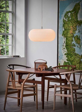 Donut taklampe small - hvit/børstet stål