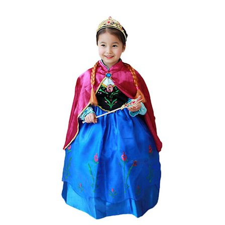 Girls Frozen Princess Anna Cosplay -asupukutakki, 2kpl setti