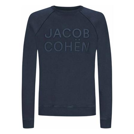 Jacob Cohën M Sweater Blå, Herre