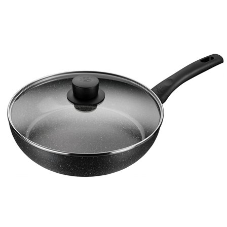 Ballarini Vipiteno traktørpanne med lokk 28 cm, aluminium' - 'Svart