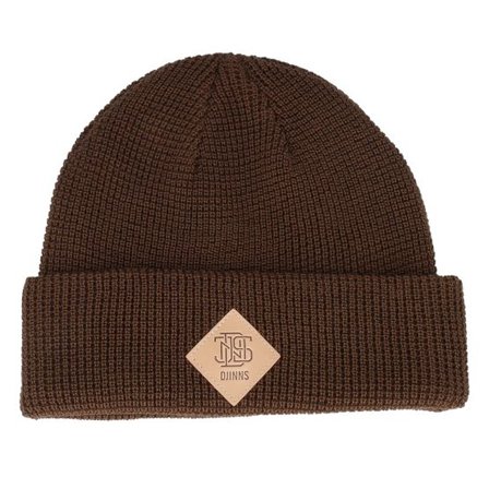 Djinns - Brun cuff Beanie - Basic Beanie Waffle Waffle Brown Cuff @ Hatstore