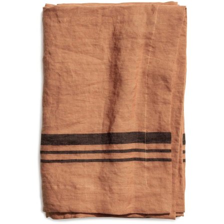 Top drawer Duk LIMRICK i lin, stripe, Dry Terracotta