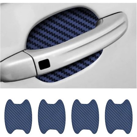 4 kpl auton ovenkahvan tarraa, hiilikuitua, naarmuuntumatonta auton ovenkahvan suojaa, ei-jälkiä jättävää auton ovenkahvan suojakalvoa, universaali 