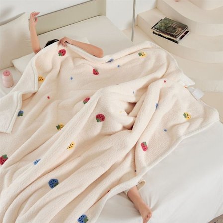 Lättviktig termisk polyester tjock filt, mjuk, queen size