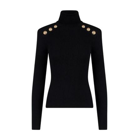 Balmain, Sweater Zwart, Dames, Maat:M