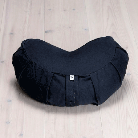 Yogiraj Meditation Cushion Crescent, Midnight Black