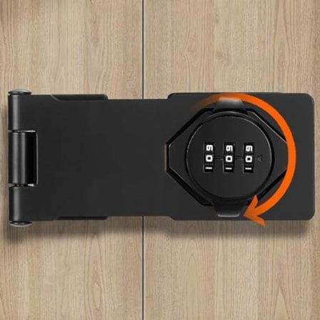 (9,65×4,6×2,6 cm) Kombinationslås, Kodelås til Dør, Metallås, Vandtæt 3-cifret Kombinationslås med Skruer til Dørskabe Skuffer