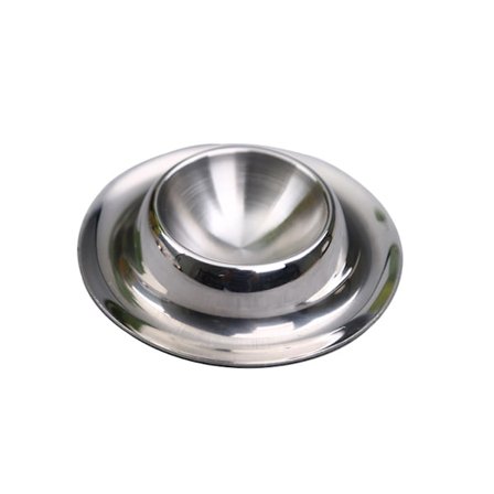 Æggebægre - Sæt med 2 rustfrit stål æggebægre - Stable æggebægre med bund til servering, morgenmad, brunch